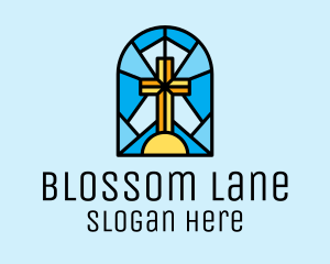 Church Cross Mosaic logo design