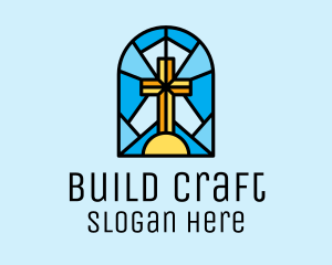 Church Cross Mosaic logo design