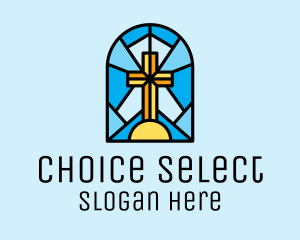 Church Cross Mosaic logo design