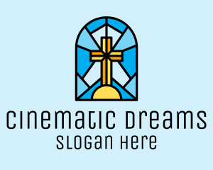 Church Cross Mosaic logo design