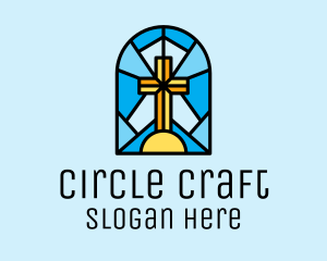 Church Cross Mosaic logo design