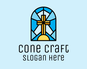 Church Cross Mosaic logo design