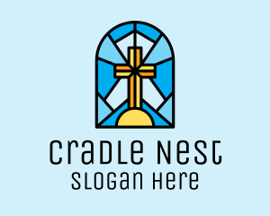 Church Cross Mosaic logo design