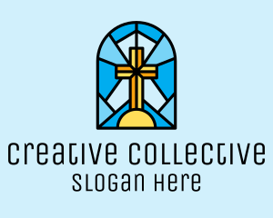 Church Cross Mosaic logo design