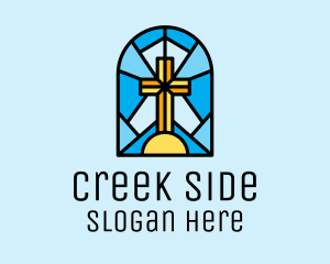 Church Cross Mosaic logo design