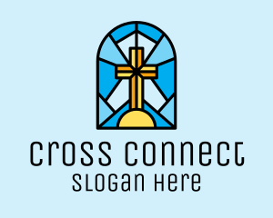 Cross - Church Cross Mosaic logo design