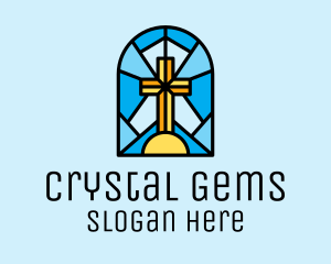 Church Cross Mosaic logo design