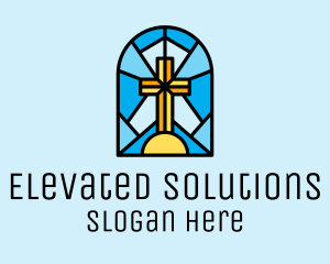 Church Cross Mosaic logo design