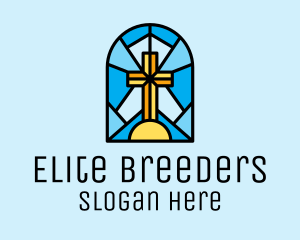 Church Cross Mosaic logo design