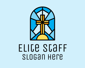 Church Cross Mosaic logo design