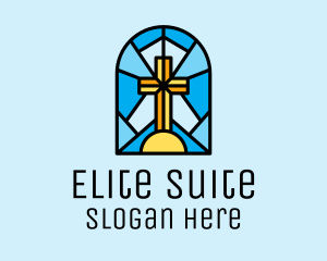 Church Cross Mosaic logo design