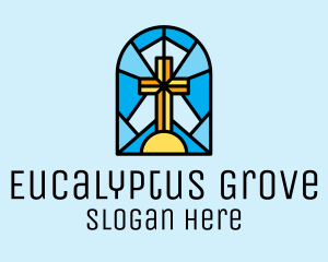 Church Cross Mosaic logo design