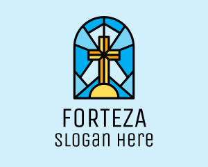 Church Cross Mosaic logo design