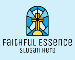 Faith - Church Cross Mosaic logo design