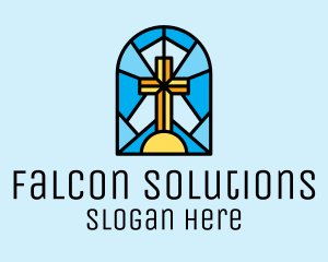 Church Cross Mosaic logo design