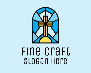 Church Cross Mosaic logo design