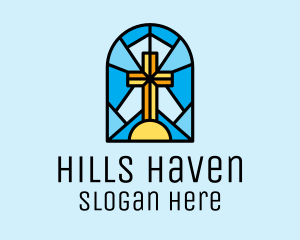 Church Cross Mosaic logo design