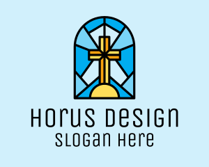 Church Cross Mosaic logo design