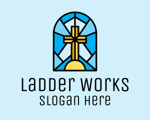 Church Cross Mosaic logo design