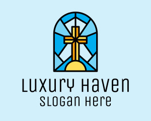 Church Cross Mosaic logo design