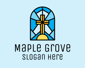 Church Cross Mosaic logo design