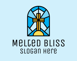 Church Cross Mosaic logo design