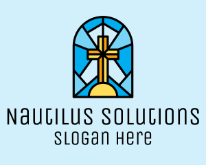 Church Cross Mosaic logo design