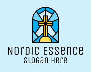 Church Cross Mosaic logo design