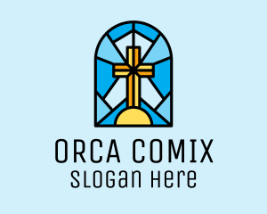 Church Cross Mosaic logo design