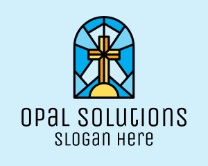 Church Cross Mosaic logo design