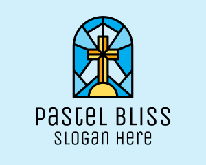 Church Cross Mosaic logo design