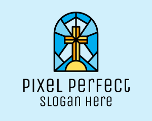 Church Cross Mosaic logo design