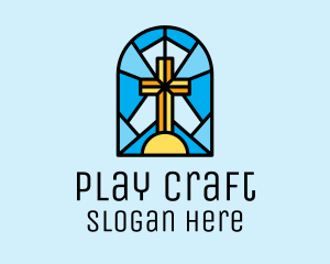 Church Cross Mosaic logo design