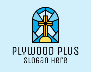 Church Cross Mosaic logo design