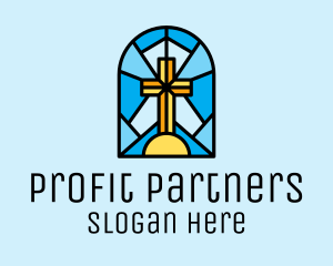 Church Cross Mosaic logo design