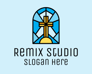 Church Cross Mosaic logo design