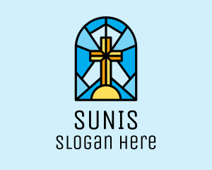 Church Cross Mosaic logo design