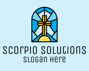 Church Cross Mosaic logo design