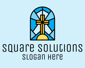 Church Cross Mosaic logo design