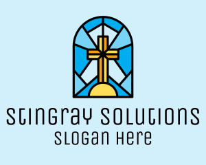 Church Cross Mosaic logo design