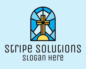 Church Cross Mosaic logo design