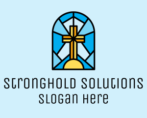 Church Cross Mosaic logo design