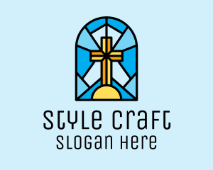 Church Cross Mosaic logo design