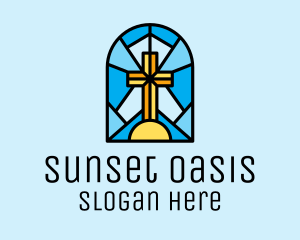 Church Cross Mosaic logo design