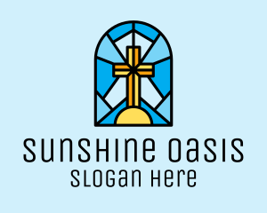 Church Cross Mosaic logo design