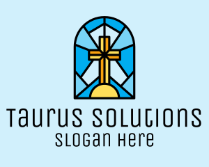 Church Cross Mosaic logo design