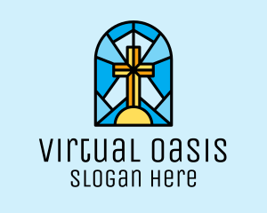 Church Cross Mosaic logo design