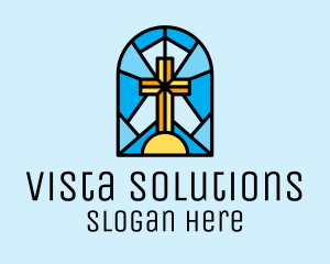 Church Cross Mosaic logo design