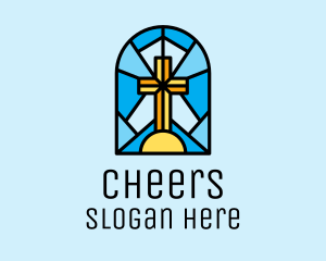 Cross - Church Cross Mosaic logo design