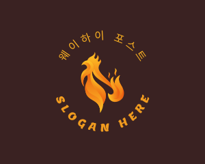 Fried Chicken Flame logo design